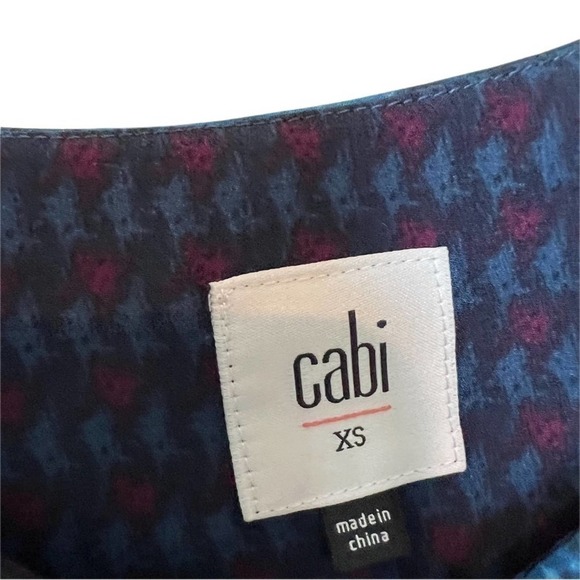 Cabi Artist Floral Print Strappy Lined Blouse Size XS Whimsigoth Y2K - Picture 7 of 8